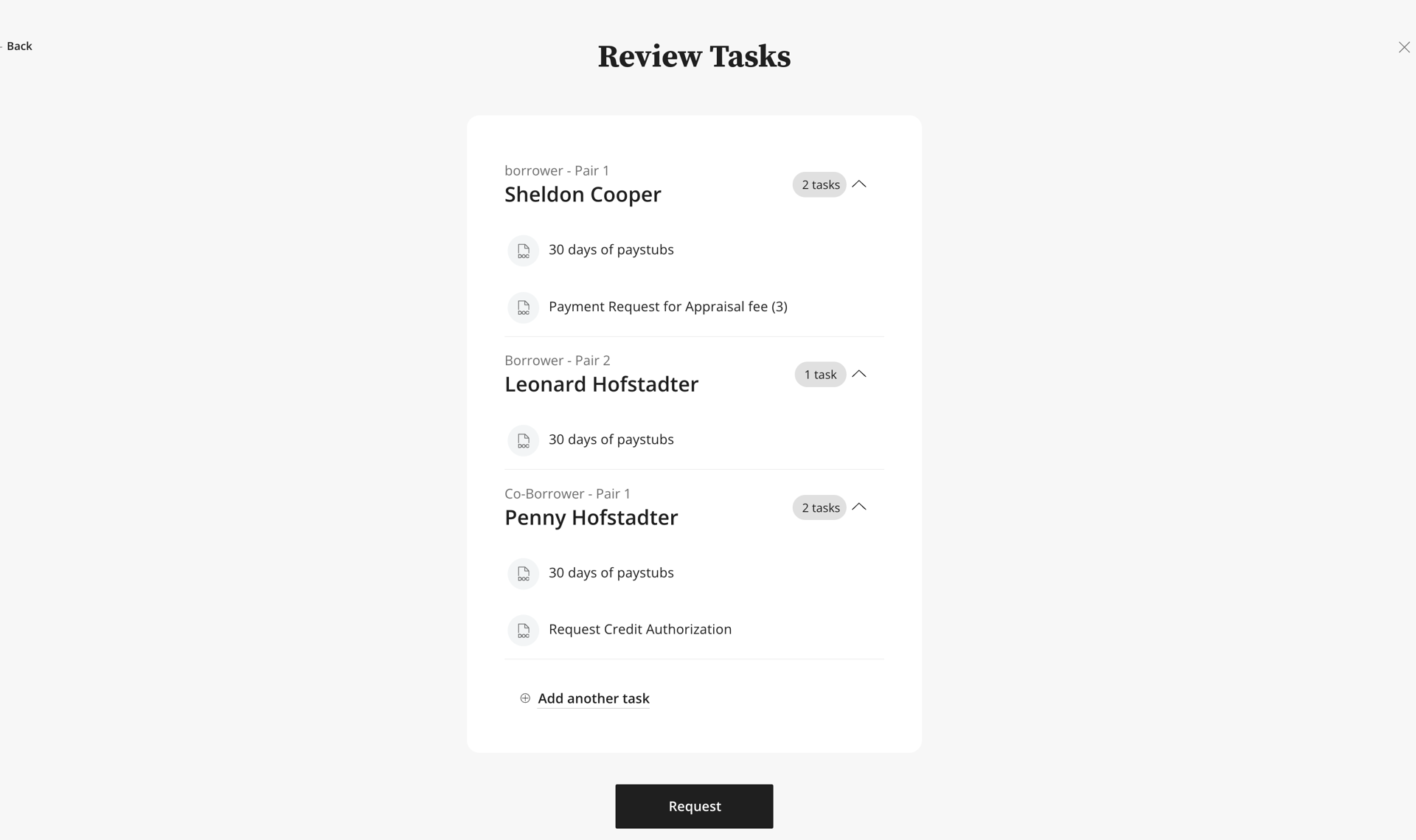 Review Tasks